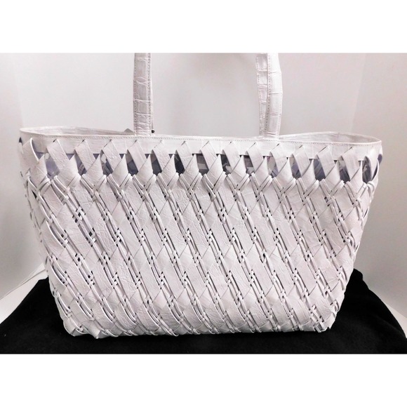 New Nancy Gonzalez White Genuine Crocodile Leather XL Tote‎ Bag NWT $3950rt - Picture 4 of 7